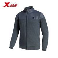 特步（Xtep）男装针织外套秋季新款轻便舒适休闲运动服男子上装外套