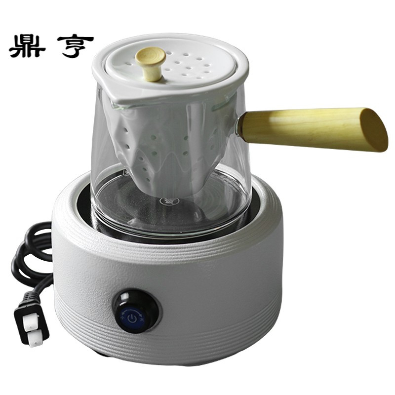 鼎亨侧把陶瓷煮茶器耐热玻璃蒸茶壶电陶炉煮茶壶家用功夫茶具套装