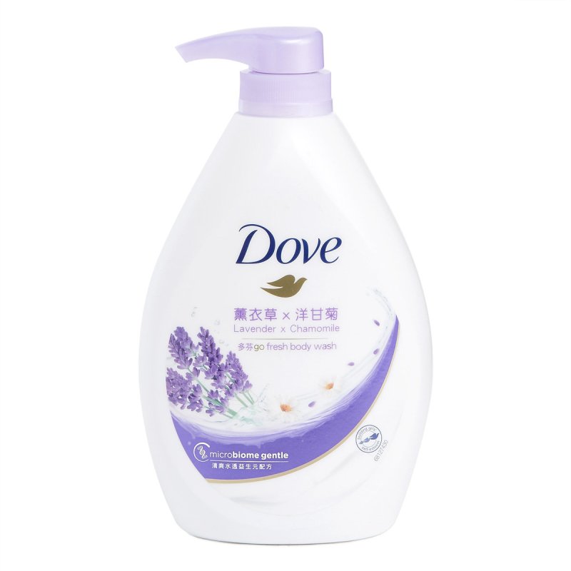 [原装进口]多芬(DOVE)沐浴露 薰衣草与洋甘菊滋养美肤沐浴乳1000g 港版