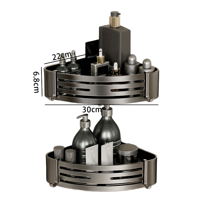 豫汉迎三角四方毛巾架 三角置物架双层个