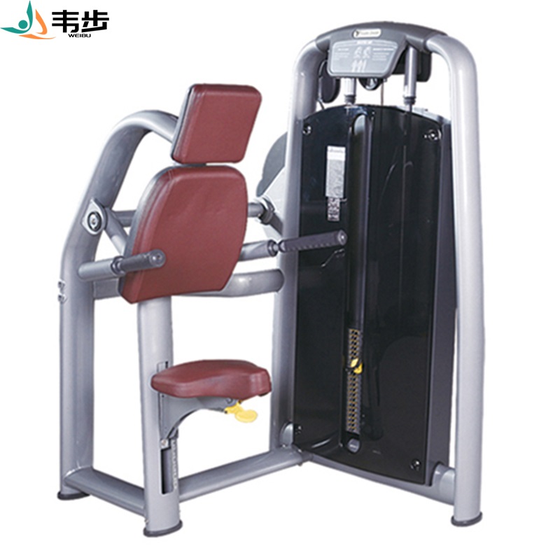 韦步wellBu6024商用坐姿肱三头肌练习机坐式手臂下压肌肉训练器健身房高清大图