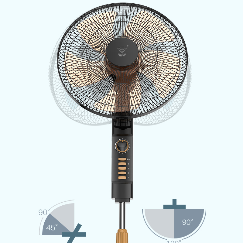 钻石牌(diamond)落地扇家用电风扇工业风扇落地扇机械电扇立式转页扇