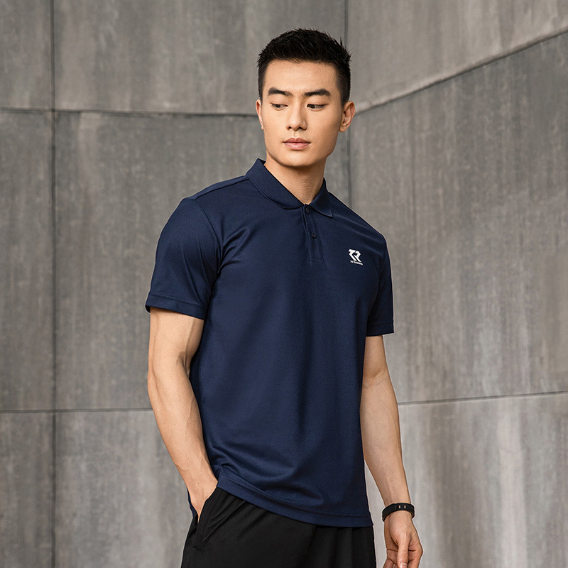 361运动t恤男新款健身跑步半截袖男士翻领透气短袖polo衫休闲上衣