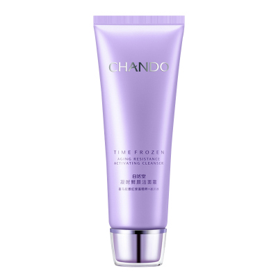 自然堂(CHANDO)凝时鲜颜洁面霜125g 深层清洁净彻毛孔滋润温和清爽去角质泡沫洗面奶 补水保湿洁面乳