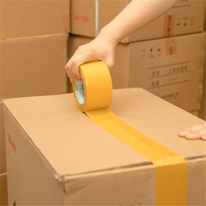 得力(deli)30359 封箱胶带打包宽胶带 黄色 60mm*100y(91.4米)*50μm