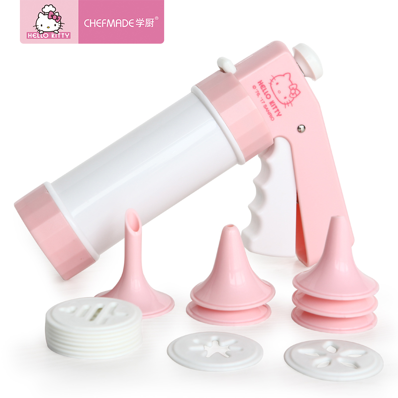 学厨CHEF MADE 烘焙工具 HELLO KITTY(凯蒂猫)正版授权 厨房工具 挤奶油曲奇饼干裱花枪 KT7039高清大图