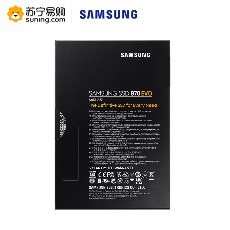 三星(SAMSUNG) 870 EVO 4T固态硬盘sata3.0接口 2.5“台式组装机笔记本电脑ssd固态硬盘(MZ-77E4T0BW)