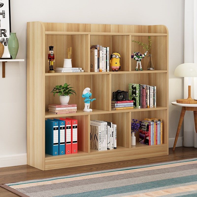 浅胡桃色 a款60*24*120cm 简约防撞圆角书架书柜自由组合学生简易书橱