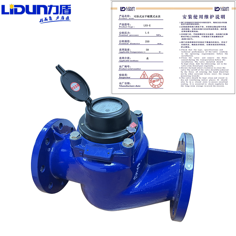 力盾 可拆式水平螺翼式水表 LXS-E DN250 只高清大图