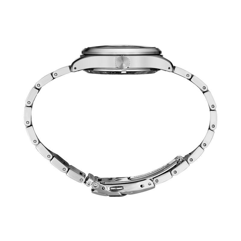 SEIKO 男表 5号运动系列自动机械标 蓝盘钢带双日历防水腕表 七夕礼物