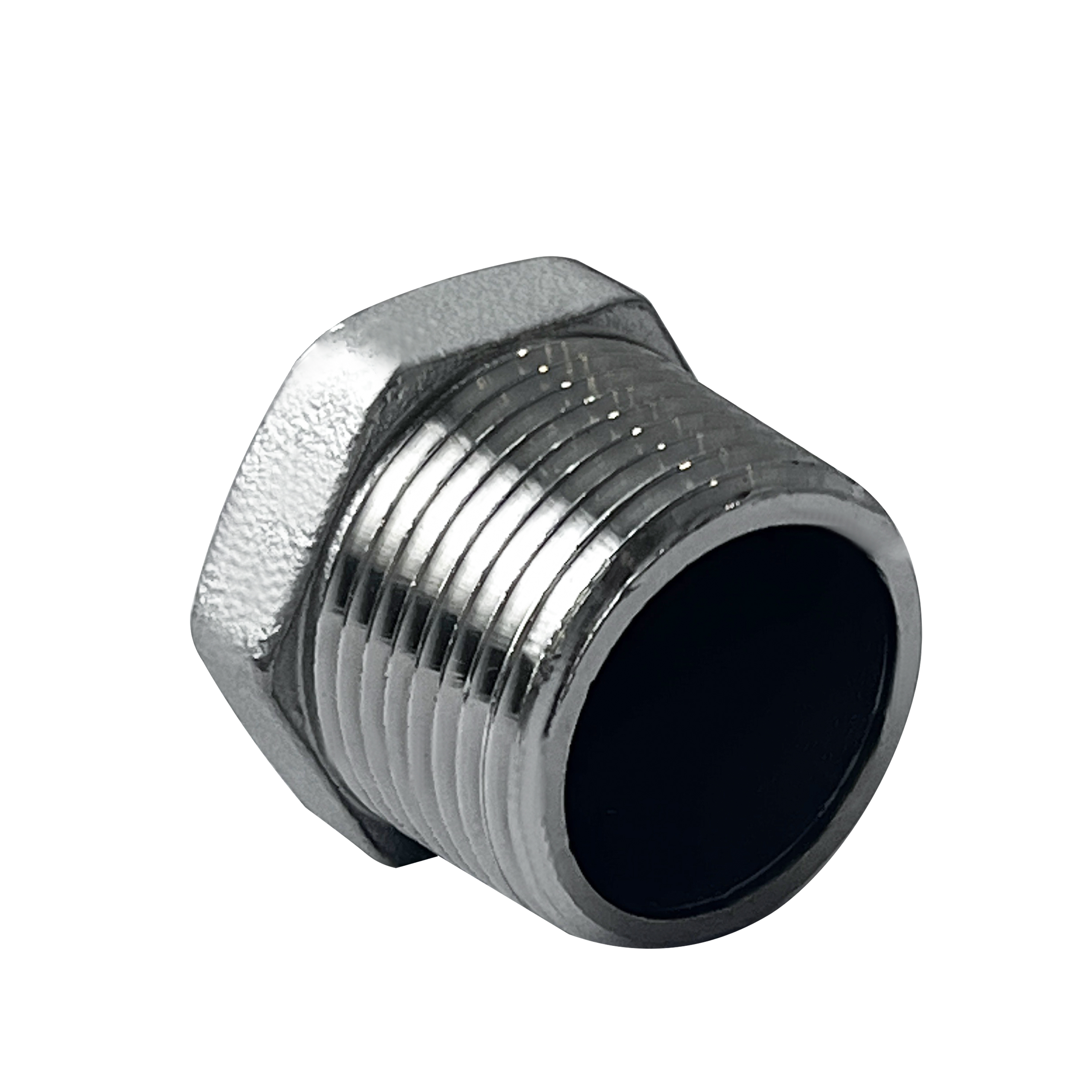 杉外山 304不锈钢外六角塞头 外丝管帽 个高清大图