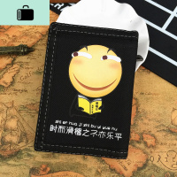 新款帆布小钱包个性潮流男女中学生青少年儿童钱包短款超薄皮夹NEWLAKE 滑稽