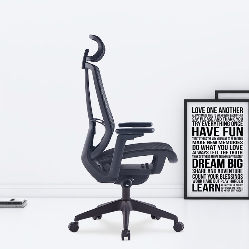 臻远ZY-7821 办公椅人体工学椅转椅电脑椅 黑色悬空网座高清大图