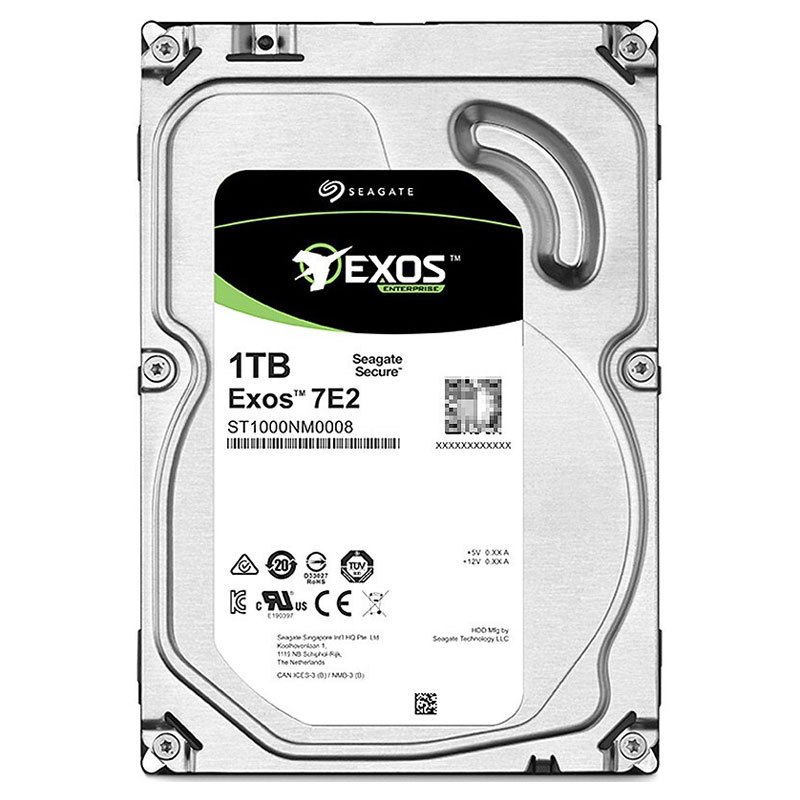 希捷(Seagate) 企业级硬盘 ST1000NM008 银河系列 128MB 7200RPM SATA接口 1TB