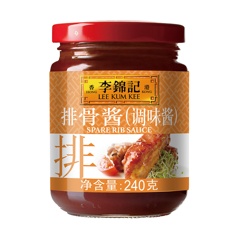 李锦记排骨酱240g 0添加防腐剂 排骨年糕 海鲜烧烤 腌焖炒炖调味酱
