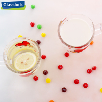 三光云彩(GLASSLOCK)韩国进口玻璃水杯375*2礼盒套装爱心对杯情侣杯子红心茶水杯PG944
