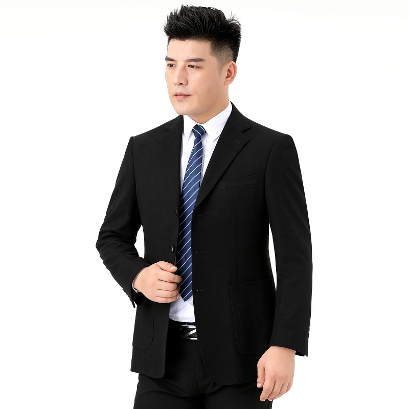 男士休闲西装爸爸装大码羊毛单西男外套青年商务休闲修身上衣外套西服