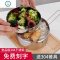 食品级304材质不锈钢饭盒圆形带盖学生上班族分隔格食堂打饭餐盒 封后 304饭盒14CM无菜格(送304筷勺+保温袋)