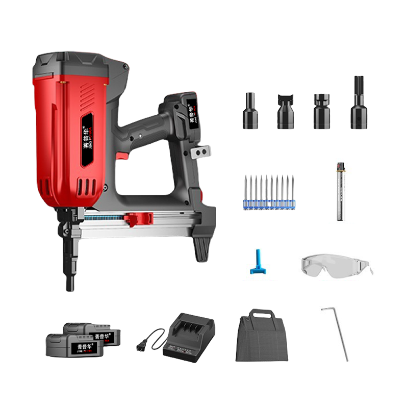 菁普华锂电多功能可调节气电动打钉枪混凝土射钉枪套高清大图