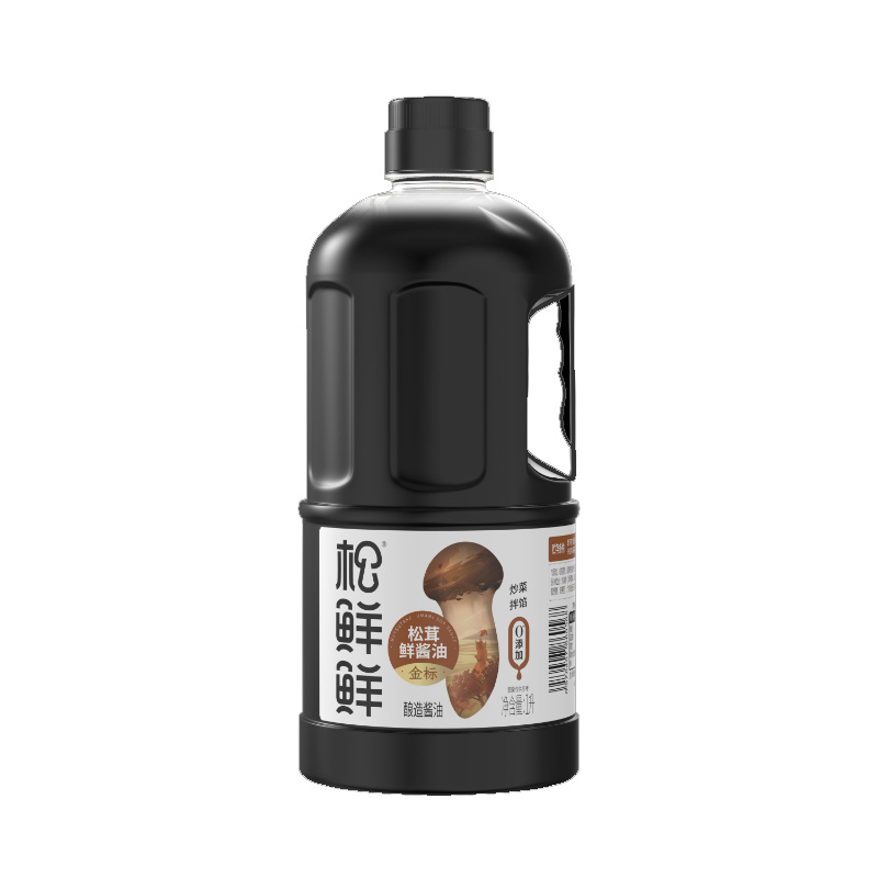 松鲜鲜松茸鲜酱油1L金标酿造酱油0添加生抽调味提鲜