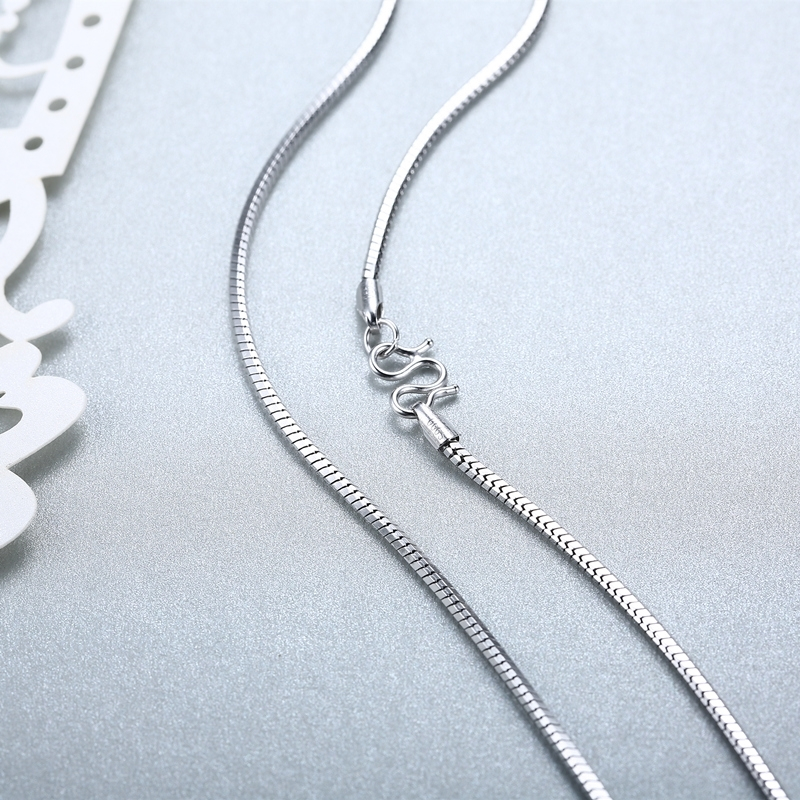 男士项链韩版99足银八角蛇骨链纯银个性锁骨链镀白金时尚潮人银饰