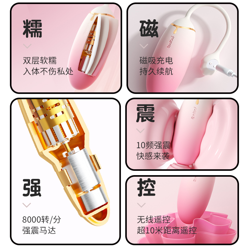 谜姬小程序手机智联远程无线遥控异地互动外出隐形内裤穿戴跳蛋小号震动棒女性私处按摩器女用自慰器宿舍便携情趣玩具成人性用品高清大图
