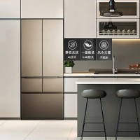 松下(Panasonic)NR-W461BF-TC 453L超声波保湿宽幅变温nanoeX水离子抗菌嵌入式冰箱 赭石棕