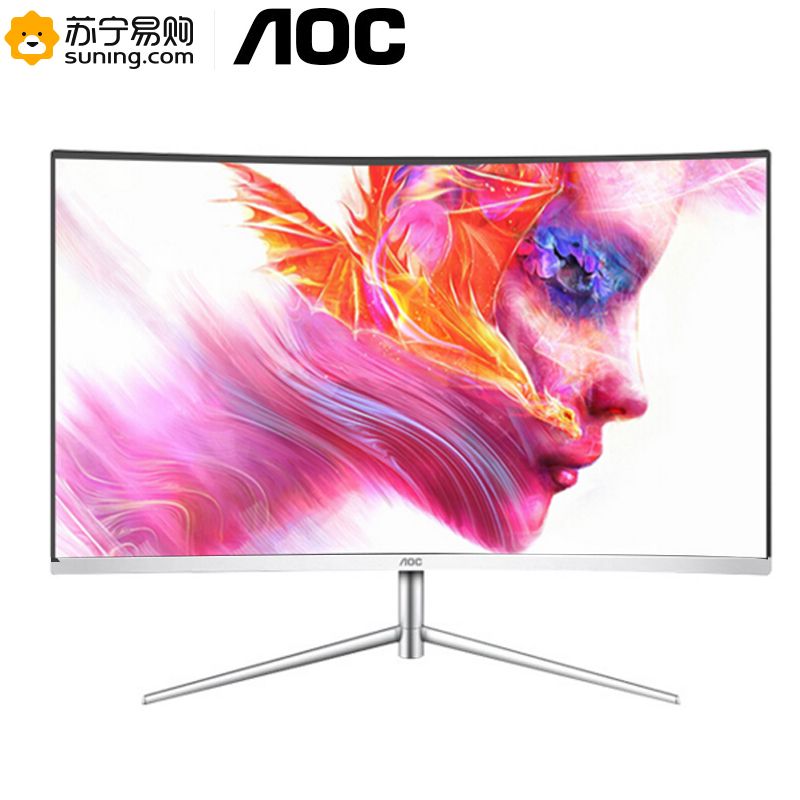 AOC C27V1Q/WS 27英寸曲面显示器曲屏吃鸡游戏HDMI台式电脑显示器