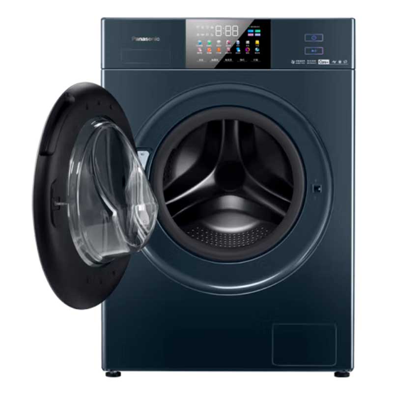 松下(Panasonic)XQG120-E228滚筒洗衣机12公斤 水氧泡沫净深层洁净 彩屏触控镜面 光动银除菌智能投放高清大图