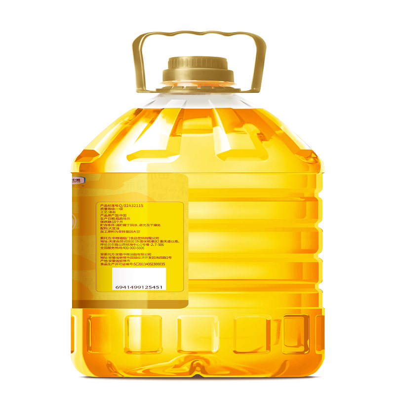 中粮福临门福至心礼非转基因一级大豆油(5L)高清大图