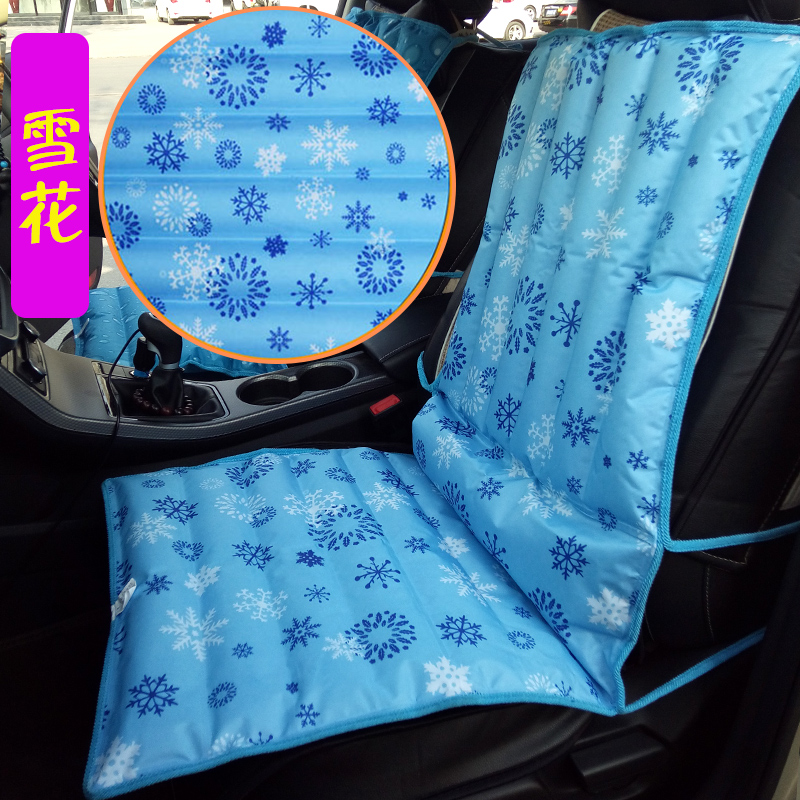 冰垫坐垫水垫车用制冷水袋坐垫夏季夏天降温汽车冰垫冰凉座垫收纳袋 三维工匠 雪花120x50cm汽车一体坐垫