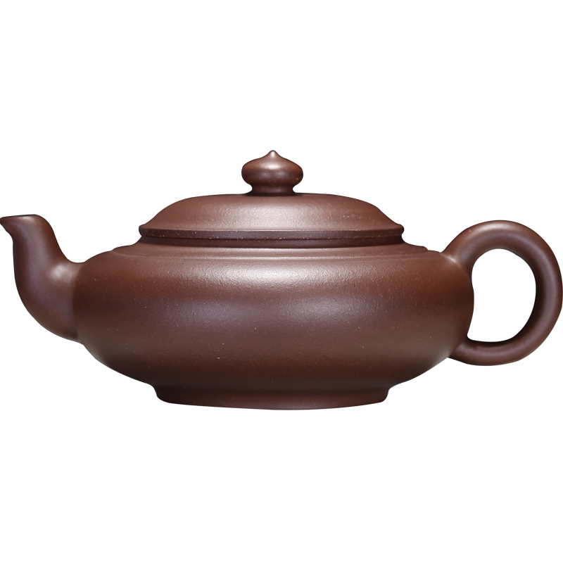 扁樱国工潘小强纯全手工原矿紫泥正宗宜兴紫砂壶收藏送礼275cc