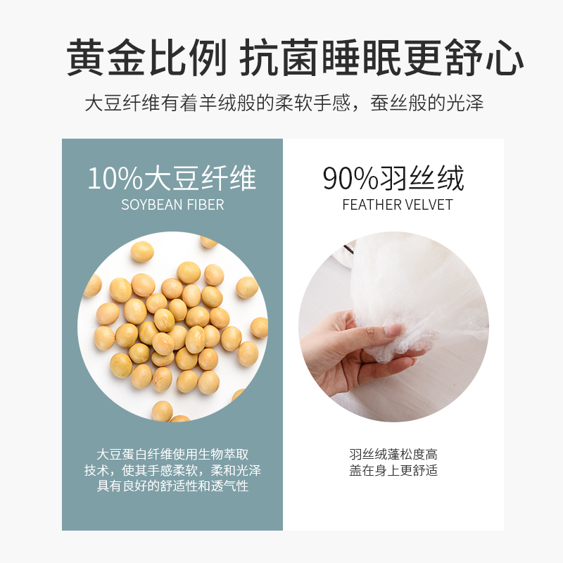 刺绣大豆被-珍珠白 110x150cm儿童空调被[大豆抗菌 柔软轻盈 贴身透气]约1.2斤 大豆纤维夏凉被子空调被夏季薄
