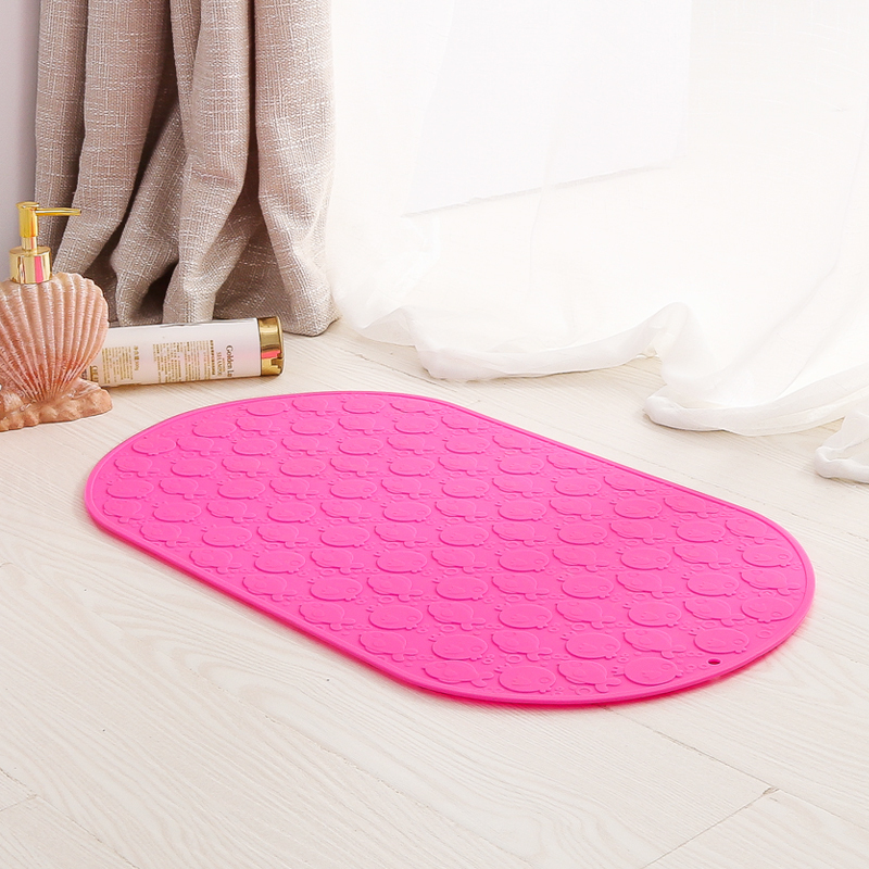 婴儿洗澡防滑垫宝宝浴盆专用硅胶小座垫子卡通游泳馆浴室三维工匠