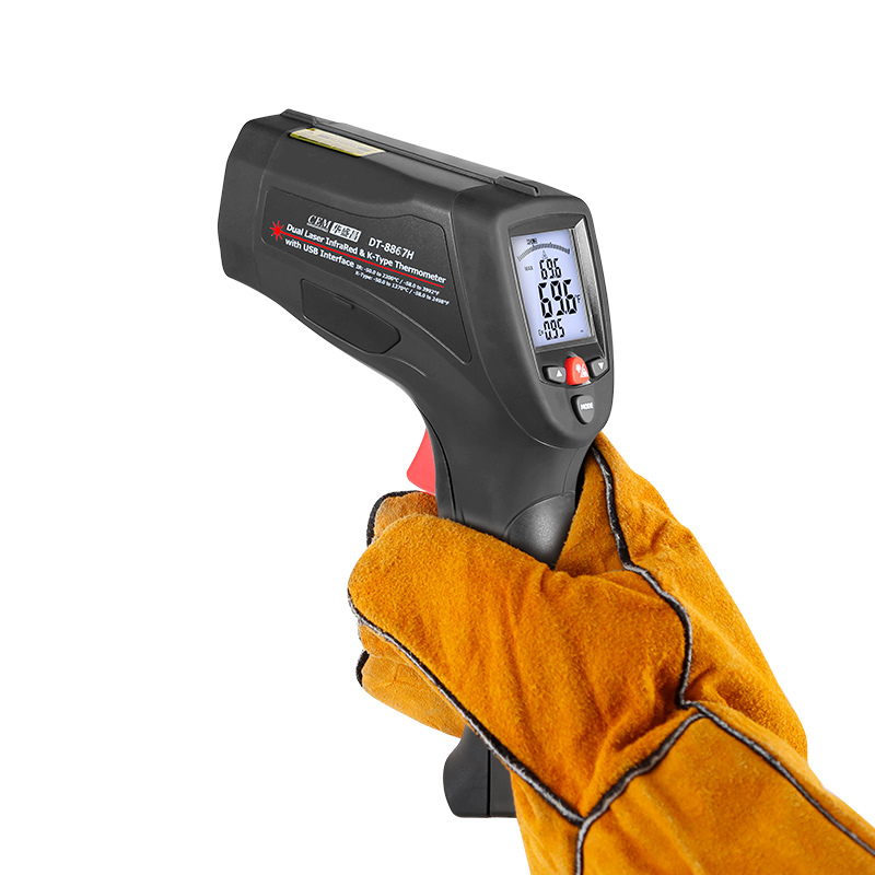 cem华盛昌红外线非接触测温枪激光测温仪dt8867h8868h8869h