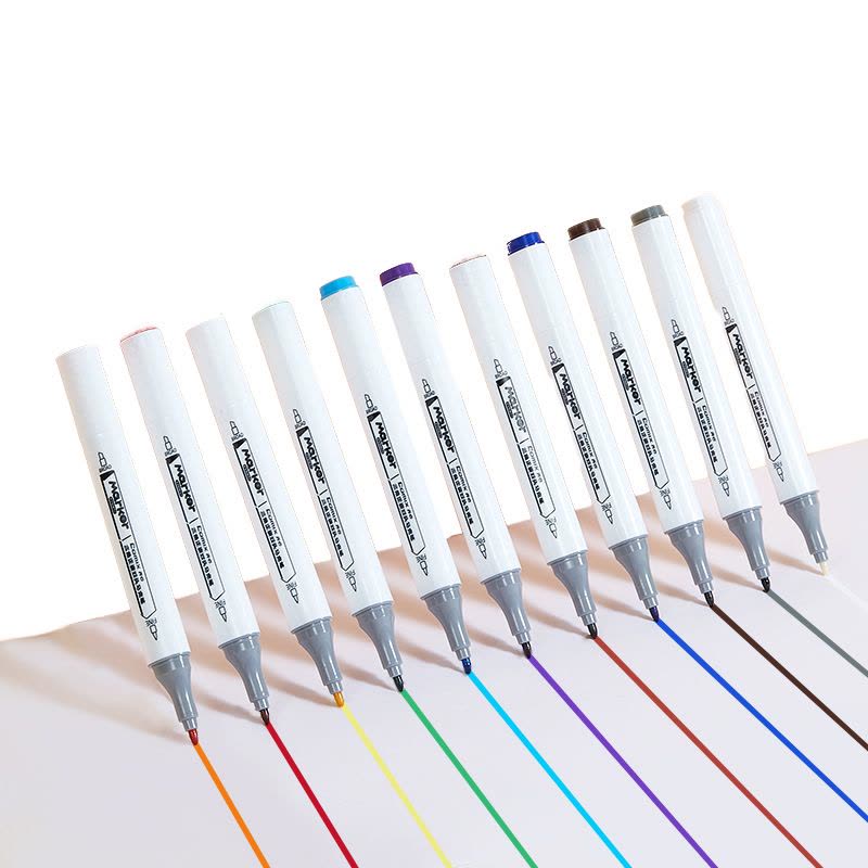 齐心 ZYMK07-12 大三角杆双头马克笔 1.0-6.0mm 配 12色/桶图片