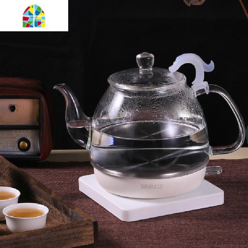 秀竹全玻璃烧水壶泡茶专用透明电水壶热水壶家用长嘴烧水电热水壶feng