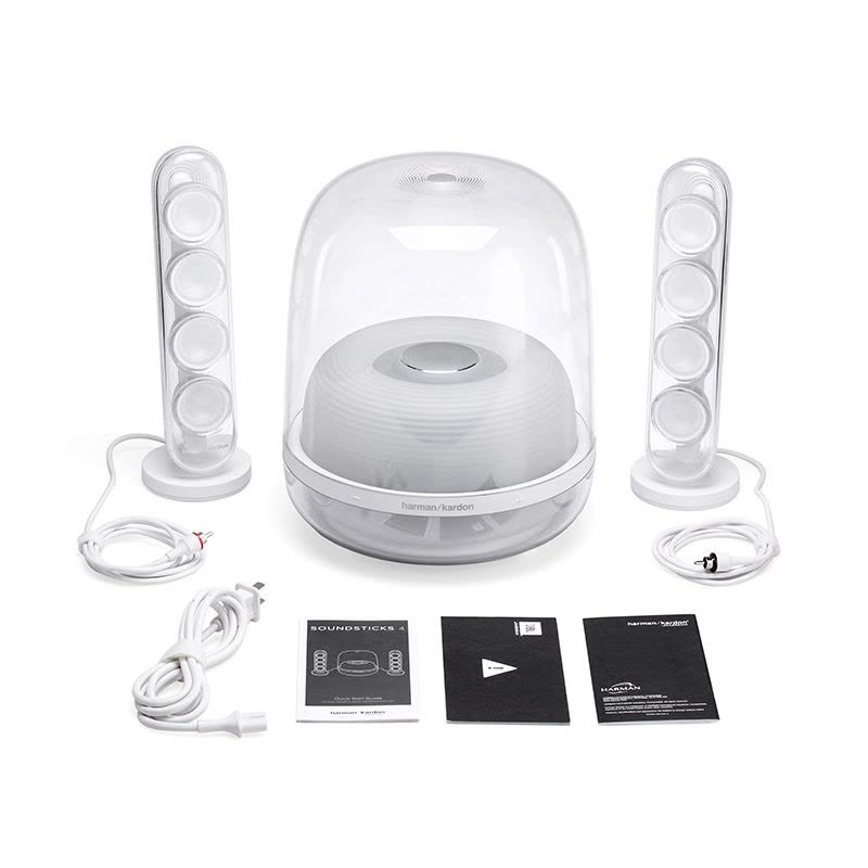 [新品、未開封] Harman Kardon SoundSticks 4 白色 Harman Kardon Soundsticks 4 2.1 Channel Computer Speakers