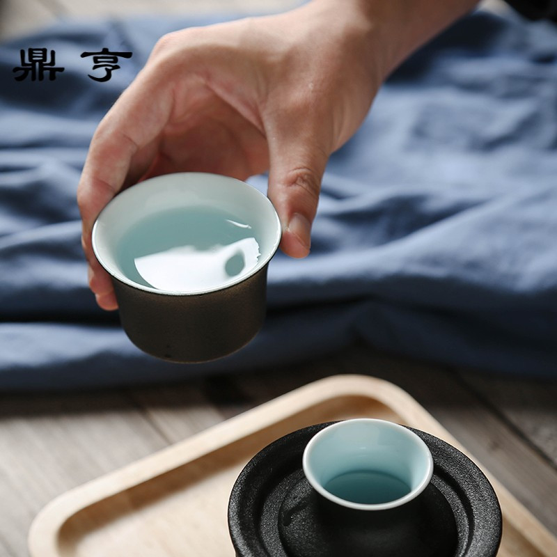鼎亨家用陶瓷温酒器烫酒壶清酒黄酒暖酒壶白酒分酒具套装三两装小