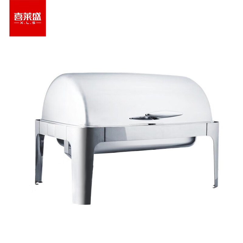 喜莱盛 商用电加热自助餐炉JX-723(1/2)翻盖布菲炉不锈钢可视盖早餐炉高清大图