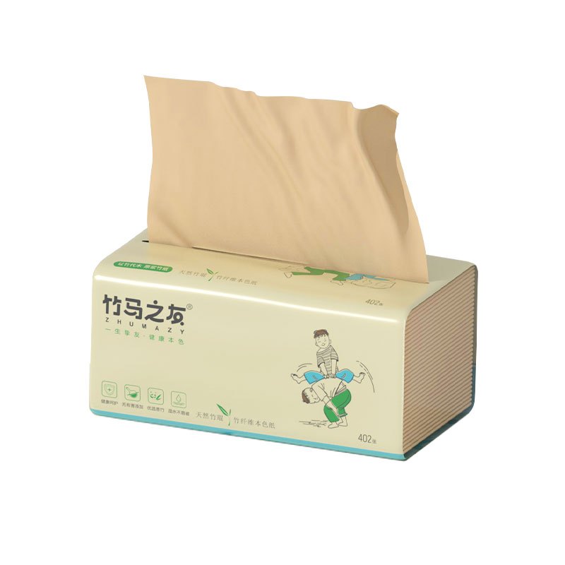 竹马之友竹纤维本色抽纸1包*402张高清大图