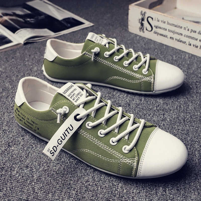 春季男鞋豆豆鞋男潮流百搭休闲透气一脚蹬懒人布鞋精神小伙潮鞋男