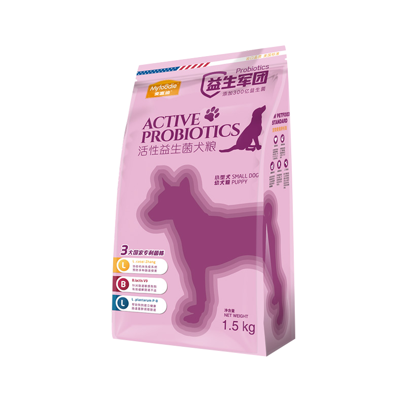 麦富迪狗粮幼犬粮1.5kg益生菌狗粮幼犬小型犬狗粮泰迪柯基比熊博美3斤装