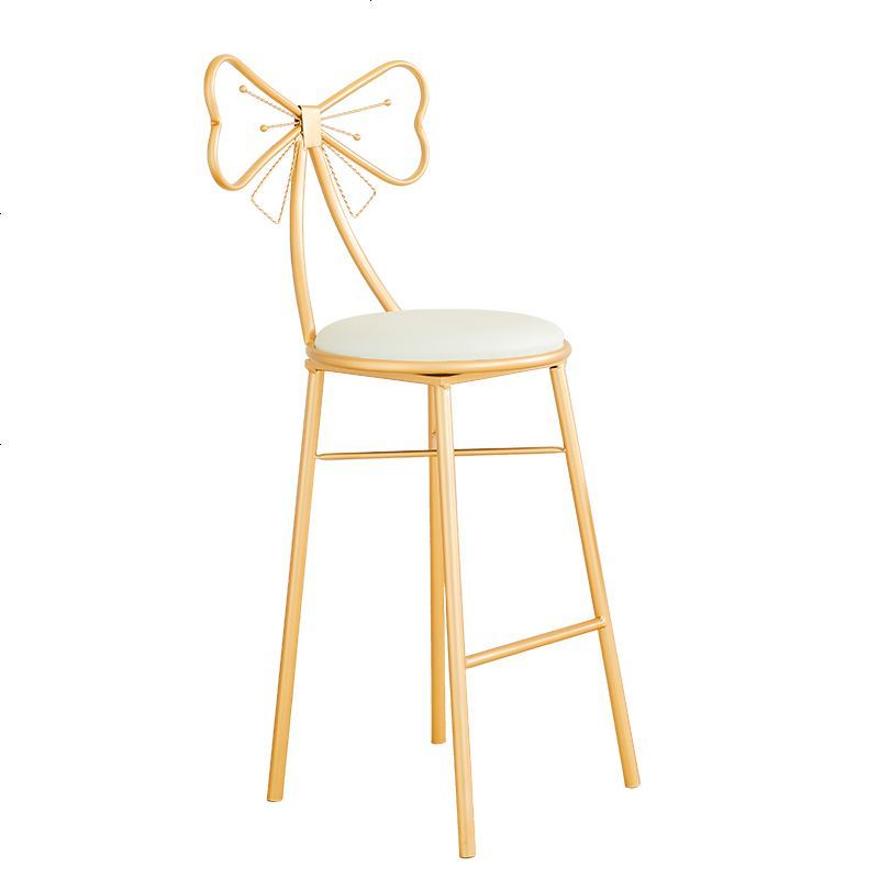 现代简约酒吧高脚凳子北欧家用靠背吧椅吧凳创意时尚蝴蝶结吧台椅视频