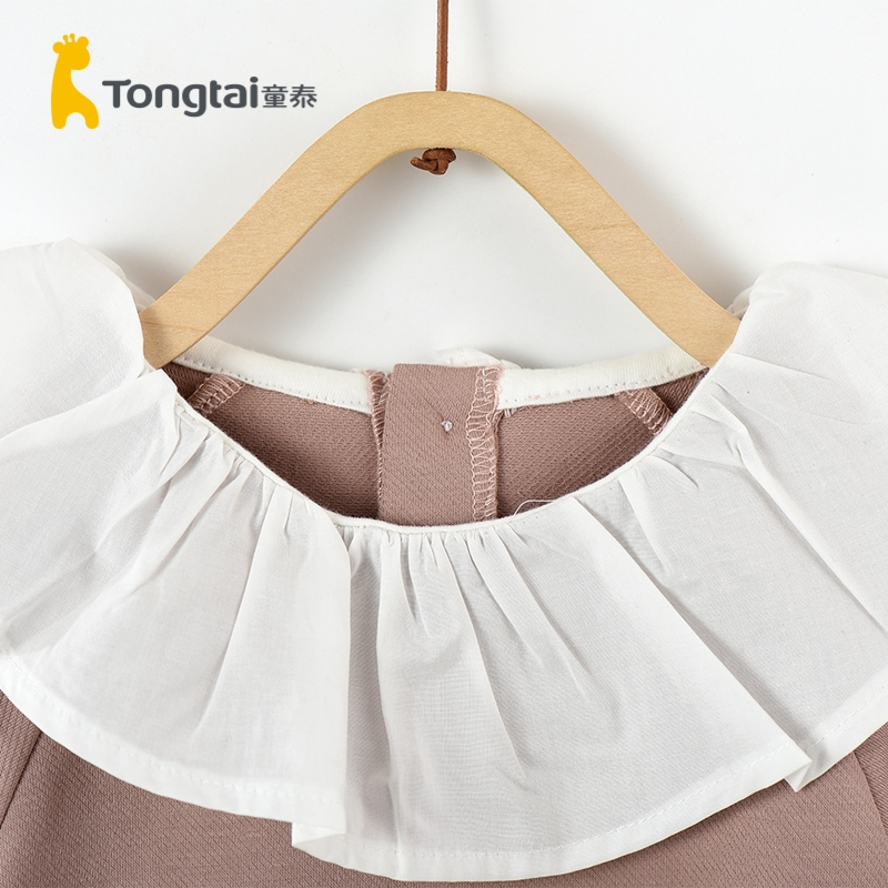 童泰(Tongtai)夏季婴儿衣服1-4岁女宝宝外出上衣女童娃娃领外出上衣儿童上衣