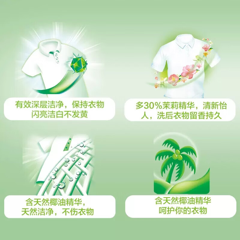 立白椰油精华洗衣皂茉莉晨香202g*2块高清大图