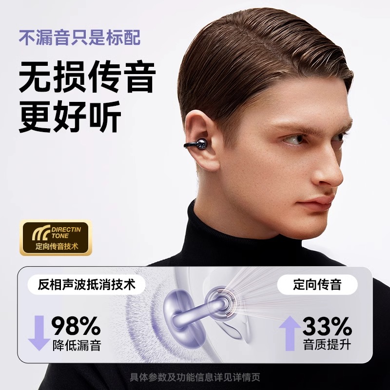塞那S6S耳夹蓝牙耳机开放式无线气骨传导不入耳运动跑步2024新款高清大图