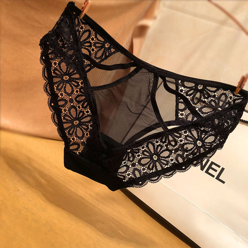 波迷娜(bomina)女士雷丝性感女性内裤蕾丝全透明裤头欧美性感女蕾丝