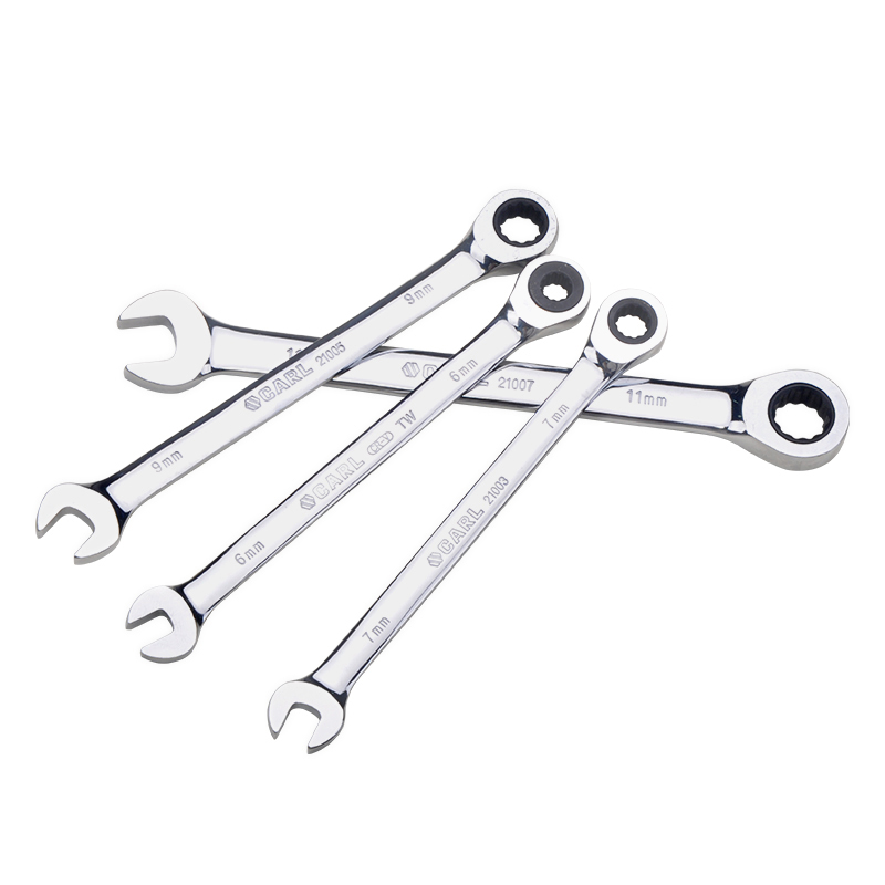 卡尔 航空级全抛光两用棘轮快扳高清大图