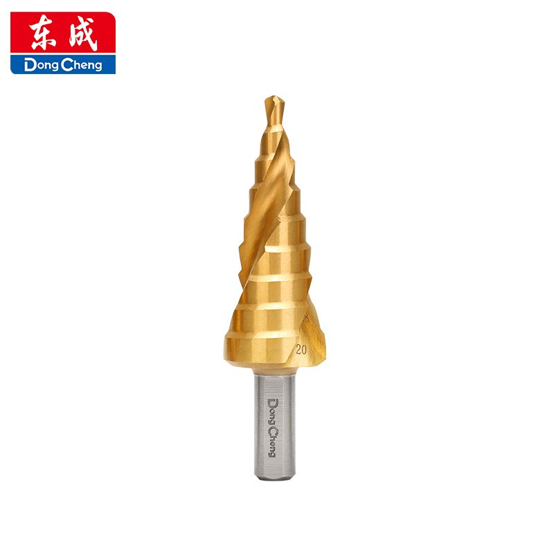 东成宝塔钻头高硬度打孔不锈钢扩孔开孔器金属扩孔直槽螺旋槽阶梯钻头